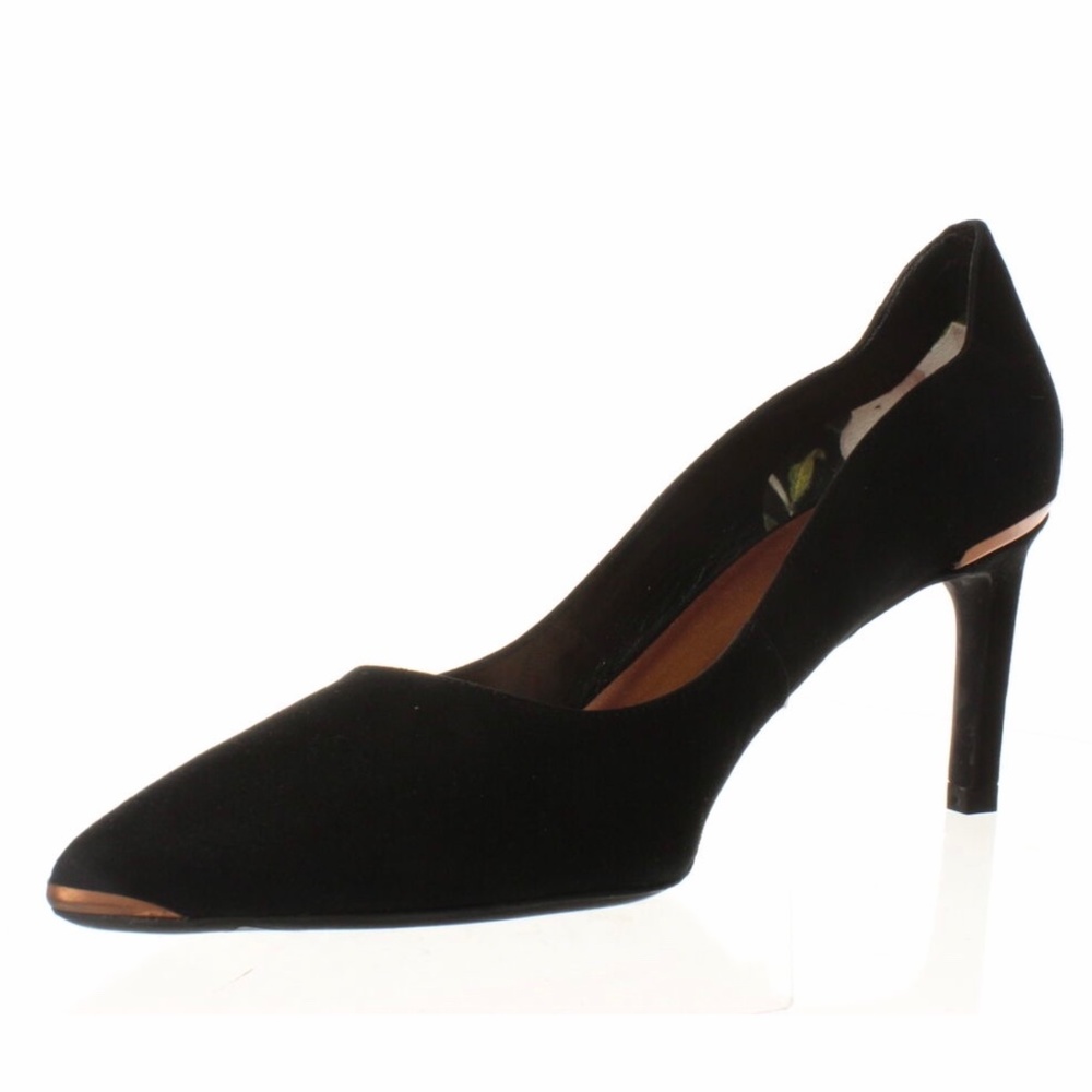 Ted Baker Eriin Black Suede Pump Heel Dress Shoes - Picture 8 of 13